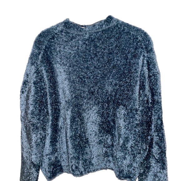 Prologue Crewneck Blue Long Sleeve Fuzzy Sweater in Size XS - Picture 3 of 4